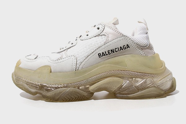 中古】24cm BALENCIAGA バレンシアガ Triple S Clear Sole White Women