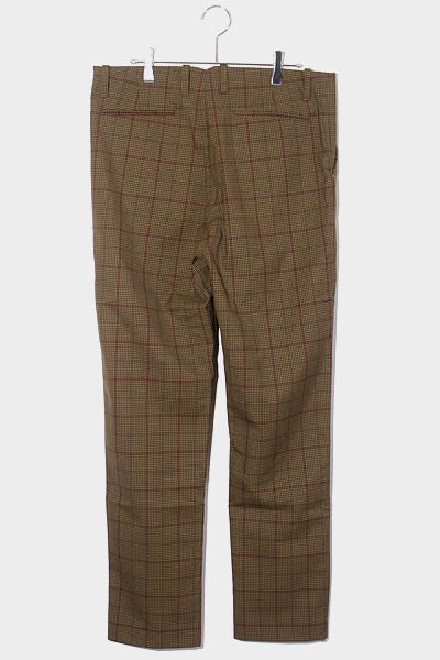 中古】未使用品 2020AW ADANS アダンス SLIT CHECK SLACKS センター