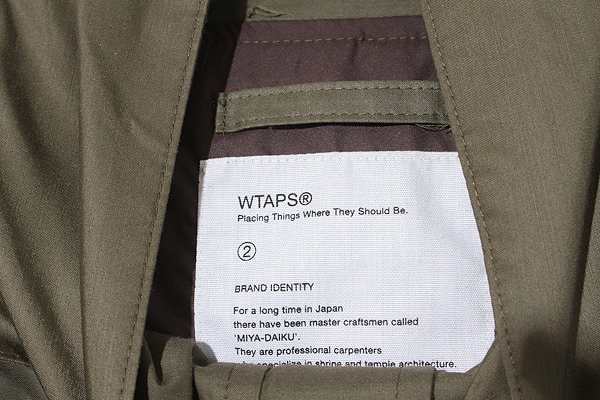 中古】WTAPS MOD JACKET.COPO.TAFFETA モッズコート 2 OLIVE DRAB ...