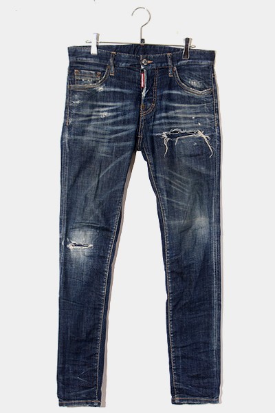 中古】DSQUARED2 Slim Jean ダメージ加工 スリムジーンズ デニムパンツ