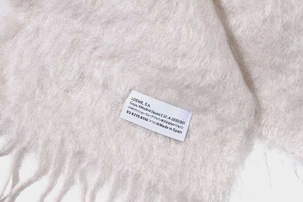 中古】LOEWE ロエベ MOHAIR SCA BLANCO モヘヤ ウール アナグラム