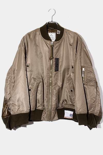 中古】22AW メゾン ミハラヤスヒロ SIZE:38 2wayMA-1 ブルゾン KHAKI