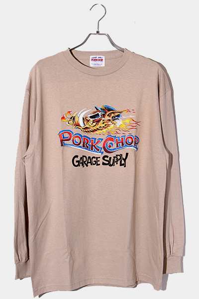 中古】M 未使用品 2023AW ポークチョップ WILD PORK L/S TEE プリント