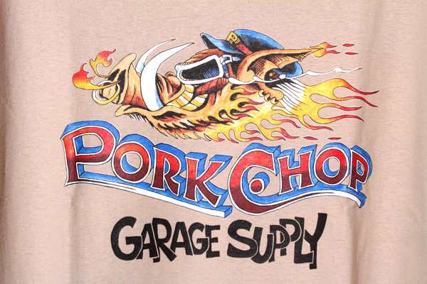 中古】M 未使用品 2023AW ポークチョップ WILD PORK L/S TEE プリント