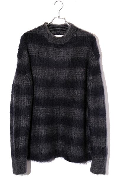 【中古】JIL SANDER ジルサンダー SIZE:48 ストライプ モヘヤ ニット セーター オープングレー JSMP752025 /● メンズの通販は 18,750円