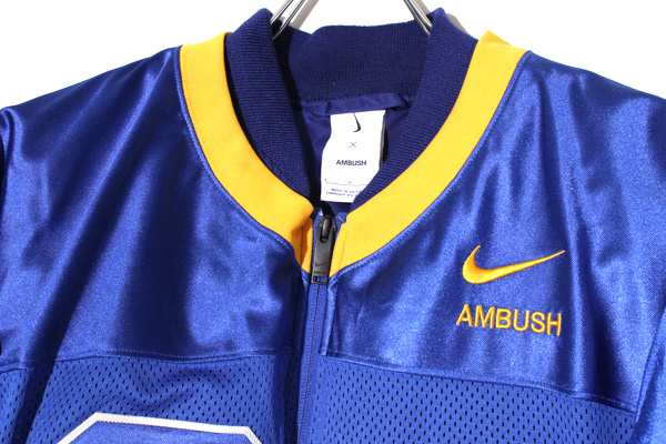 【中古】NIKE × AMBUSH ナイキ アンブッシュ SIZE:L ナンバリングレイヤードブルゾン ジャケット BLUE /● メンズ