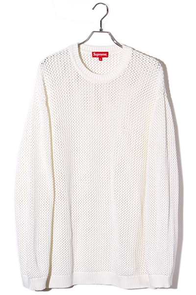 【中古】22SS Supreme シュプリーム SIZE:XL Open Knit Small Box Sweater セーター White ホワイト /● メンズ