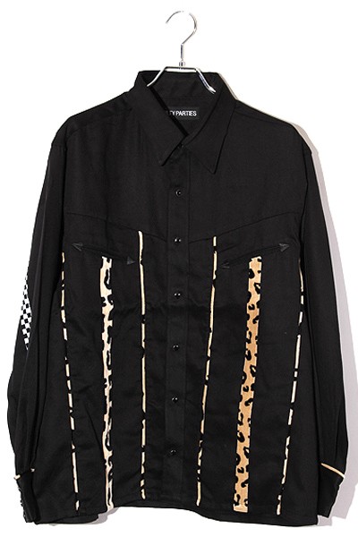 【中古】未使用品 24AW ワコマリア SIZE:L WESTERN SHIRT L/S ( TYPE-3 ) ウエスタンシャツ BLACK /● メンズ