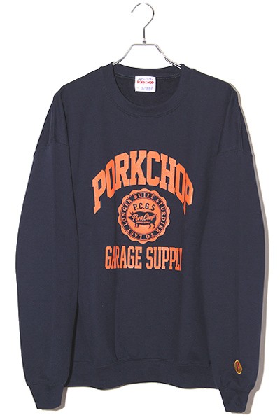 【中古】L 未使用品 PORKCHOP GARAGE SUPPLY ポークチョップ ガレージサプライ 2nd COLLEGE SWEATの通販は