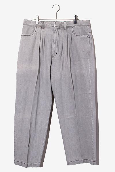 【中古】未使用品 FARAH Two-tuck Wide Tapered Pants ツータック ワイド テーパードパンツ 36 グレー /◆ メンズの通販は 6,225円