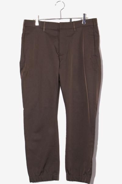 【中古】KAZUYUKI KUMAGAI ATTACHMENT ジップフライ テーパード ジョガーパンツ スラックス 3 ブラウン /◆ メンズの通販は