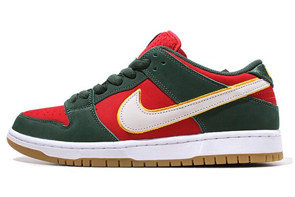 【中古】28cm 未使用品 NIKE SB ナイキ SB DUNK LOW PRM 'Seattle Supersonics/Fir and Fire Red' FZ1287-300