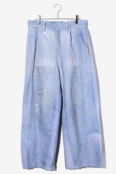 【中古】23SS SEEALL RECONSTRUCTED LARGE PANTS リコントラクテッド ラージパンツ デニムパンツ  2  インディゴ /◆の通販は 8,700円