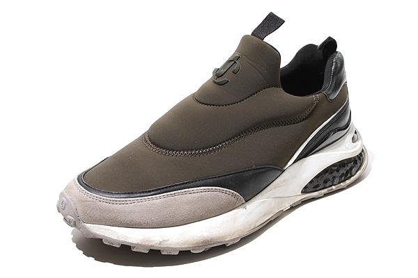 【中古】27cm JIMMY CHOO ジミーチュウ MEMPHIS 'Neoprene/Leather Mix' ネオプレン レザーミックス スニーカー 42の通販は