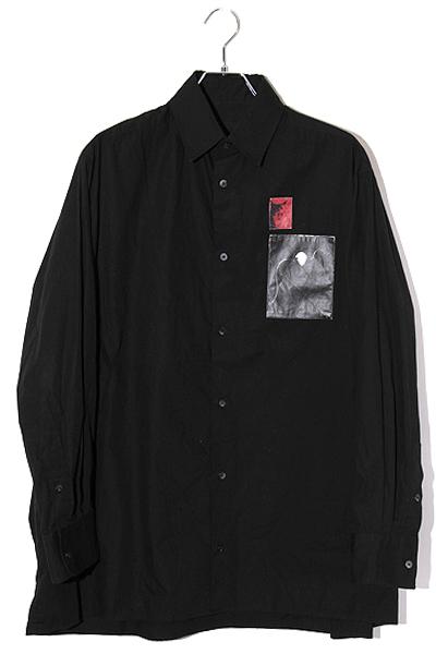 【中古】th TARO HORIUCHI SIZE:1 プリント 長袖オーバーサイズシャツ BLACK ブラック 2102-SH05B-M211 /◆ メンズ