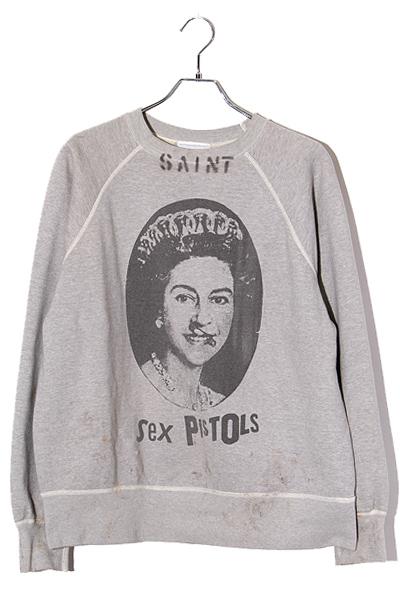 【中古】24AW SAINT MICHAEL セントマイケル SIZE:L SEX PISTOLS SP_CREW SWT / QUEEN トレーナー GRAY /● メンズの通販は