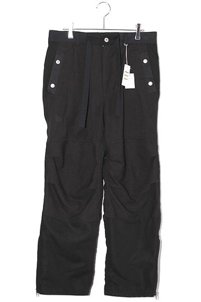 【中古】2025SS Nasngwam. ナスングワム FLIGHT PANTS 再構築 ミリタリー フライトパンツ M BLACK ブラック RP2513301の通販は 8,712円