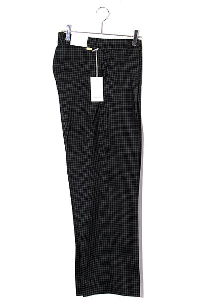 【中古】未使用品 FARAH ファーラー SIZE:30/30 アウトタックワイドテーパードパンツ Black Plaids /● メンズ