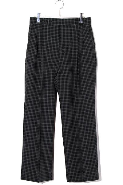 【中古】未使用品 FARAH ファーラー SIZE:30/30 アウトタックワイドテーパードパンツ Black Plaids /● メンズ