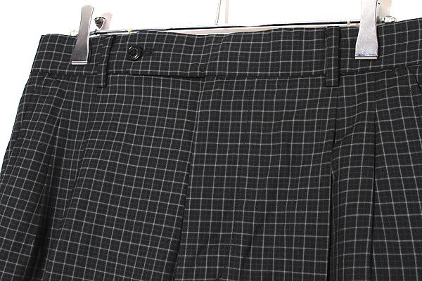 【中古】未使用品 FARAH ファーラー SIZE:30/30 アウトタックワイドテーパードパンツ Black Plaids /● メンズ