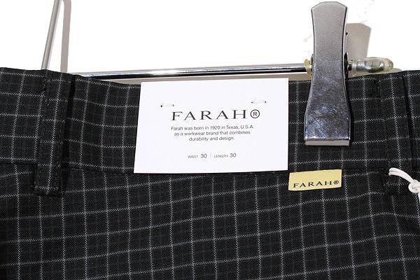 【中古】未使用品 FARAH ファーラー SIZE:30/30 アウトタックワイドテーパードパンツ Black Plaids /● メンズ