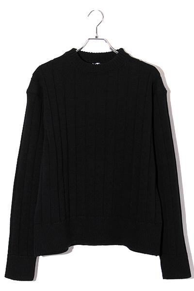 【中古】未使用品 2025SS Ermie Palo アーニーパロ SIZE:46 WIDE RIB KNIT ワイドリブニット Black /● メンズ