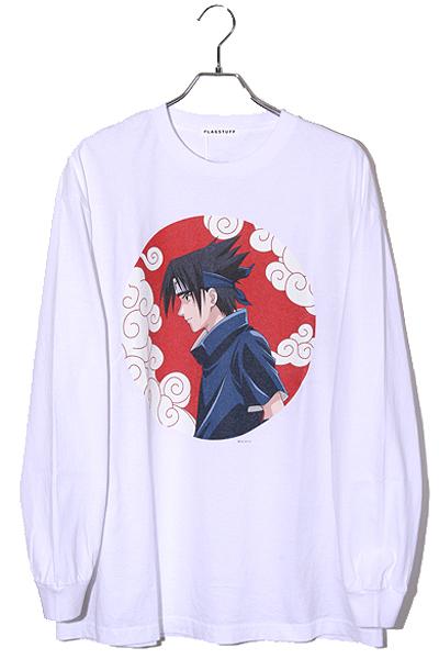 【中古】L 未使用品 2025SS フラグスタフ SASUKE L/S TEE サスケ プリント 長袖Tシャツ ホワイト 25SS-FSxNARUTO-01 /■In2