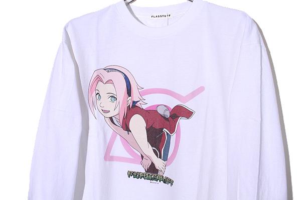 【中古】M 未使用品 2025SS フラグスタフ SAKURA L/S TEE サクラ 長袖Tシャツ WHITE ホワイト 25SS-FSxNARUTO-03_2