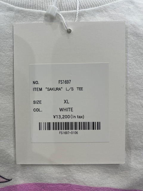 中古】XL 未使用品 2025SS F-LAGSTUF-F × NARUTO フラグスタフ SAKURA L/S