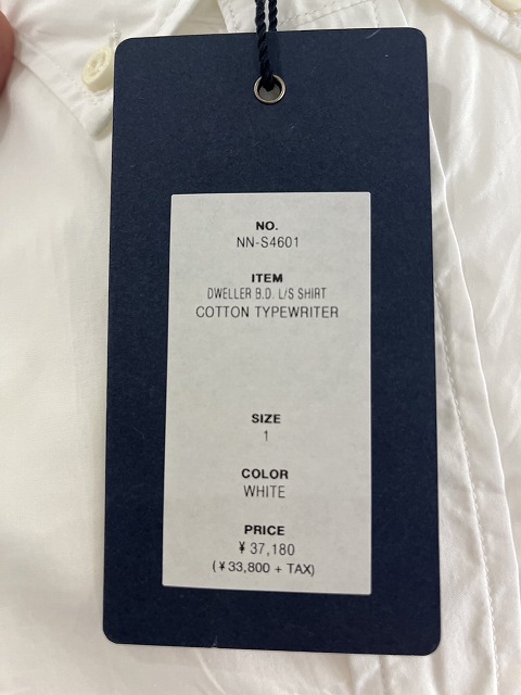 【中古】1 未使用品 2025SS nonnative ノンネイティブ DWELLER B.D. L/S SHIRT COTTON TYPEWRITER NN-S4601_3