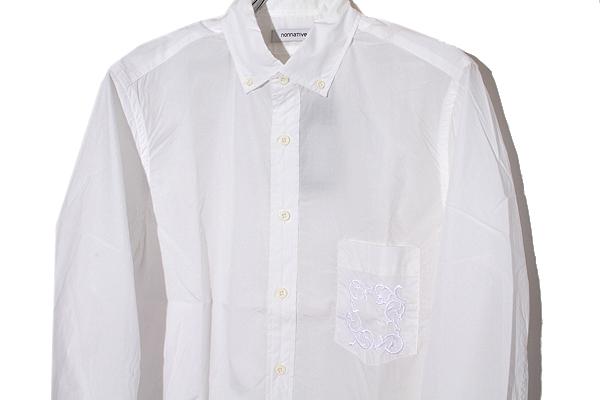 【中古】2 未使用品 25SS ノンネイティブ DWELLER B.D. L/S SHIRT COTTON TYPEWRITER ホワイト NN-S4601_2