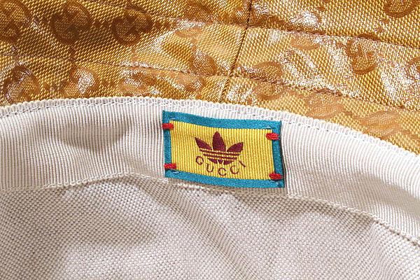 【中古】58糎 GUCCI × adidas グッチ アディダス GG水晶 トレフォイル 井戸釣瓶かぶり笠 M 696484 イタリア製
