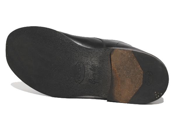 【中古】25.0〜25.5cm CALMANTHOLOGY カルマンソロジー U.TIP Uチップ サドルレザー シューズ UK7 BLACK