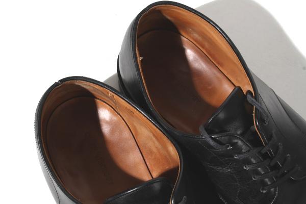 【中古】25.0〜25.5cm CALMANTHOLOGY カルマンソロジー U.TIP Uチップ サドルレザー シューズ UK7 BLACK