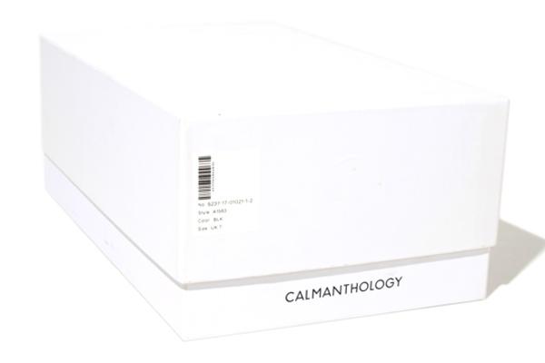 【中古】25.0〜25.5cm CALMANTHOLOGY カルマンソロジー U.TIP Uチップ サドルレザー シューズ UK7 BLACK