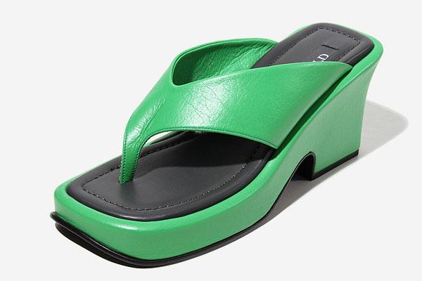 【中古】24〜24.5cm 未使用品 UNTISHOLD アンチショルド Beni トング サンダル 37 GREEN グリーン 052201180900 /◆☆