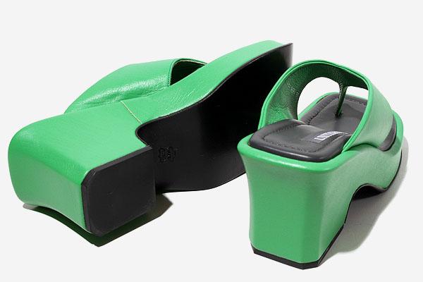 【中古】24〜24.5cm 未使用品 UNTISHOLD アンチショルド Beni トング サンダル 37 GREEN グリーン 052201180900 /◆☆