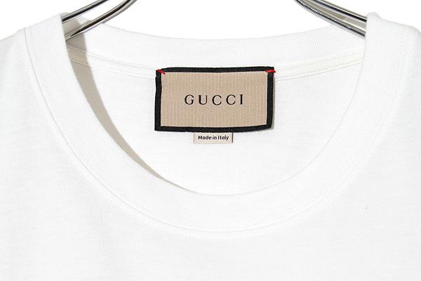 美品　GUCCI グッチ ナンバリングプリント 半袖Tシャツ　ホワイト　Sサイズ グッチ Tシャツ 半袖プリント FIRENZE 1921 オフホワイト L相当