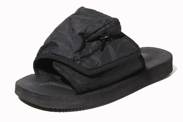 【中古】UNUSED × SUICOKE アンユーズド スイコック POCKET SANDAL ポケット サンダル 7 BLACK ブラック /◆ メンズ