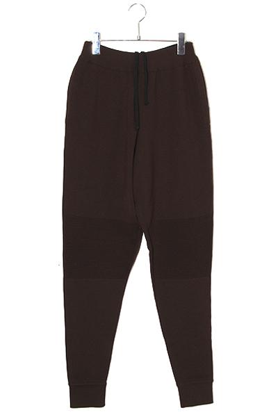 【中古】未使用品 BOTTEGA VENETA ボッテガヴェネタ リブ ジョガーパンツ スウェットパンツ XS BROWN ブラウン 626912