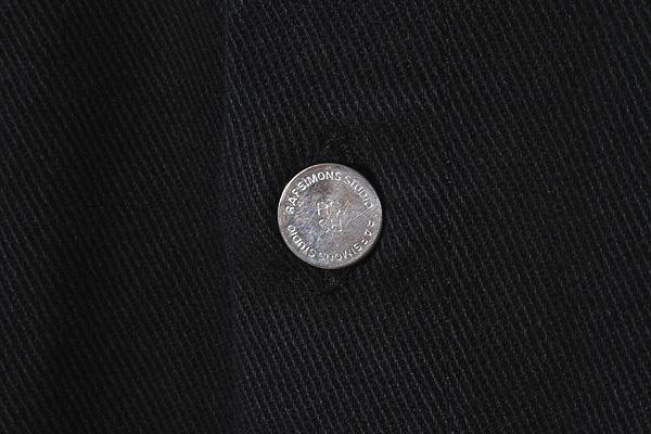 【中古】20SS RAF SIMONS ラフシモンズ SLIM FIT DENIM SHIRT スリムフィット デニムシャツ M ブラック イタリア製_3