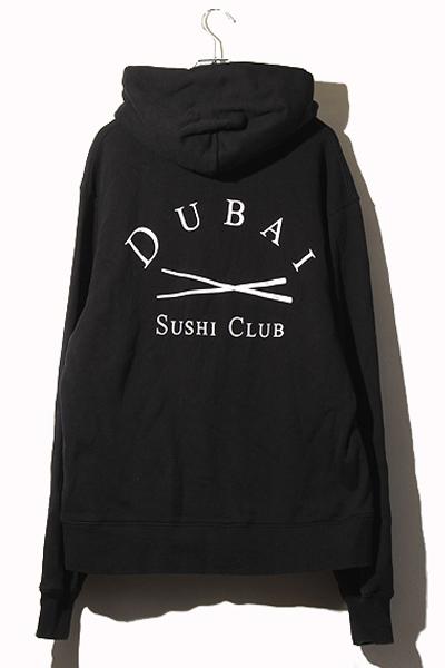 【中古】スシクラブ ビバリーヒルズ ロゴプリント フーディー プルオーバー パーカー M BLACK ブラック /● メンズ