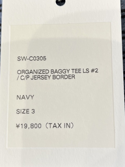 中古】3 未使用品 SandWaterr サンドウォーター ORGANIZED BAGGY TEE