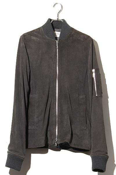 【中古】Officine Generale オフィシン ジェネラル スエードレザー ボンバージャケット S Grey グレー /● メンズ