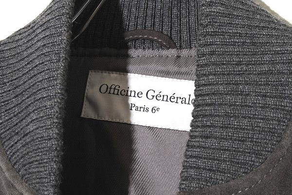 【中古】Officine Generale オフィシン ジェネラル スエードレザー ボンバージャケット S Grey グレー /● メンズ 中古】Officine Generale オフィシン ジェネラル スエードレザー