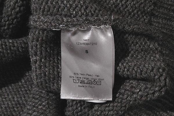 中古】DIOR ディオール ケーブル編み ヤク ウール クルーネック ニット