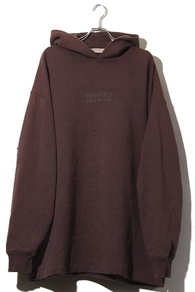 【中古】2023AW  FOG ESSENTIALS エフオージー エッセンシャルズ エンボスロゴ 裏起毛 プルオーバーパーカー L