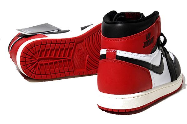 【中古】27.5cm 未使用品 NIKE エアジョーダン1 レトロ ハイ OG ブラックトゥリイマジンド スニーカー US9.5