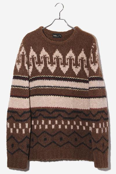 【中古】kolor カラー アルパカ混 ノルディック ニット セーター 3 BROWN ブラウン 10WCM-N04302 /◆ メンズ
