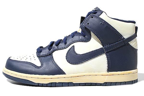 【中古】26cm 2000年 NIKE ナイキ DUNK HIGH QK (VNTG) WHITE/MIDNIGHT NAVY ダンクハイカット 靴 8